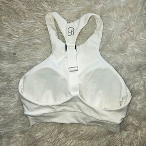 Bombshell Sportswear High Neck White Bra